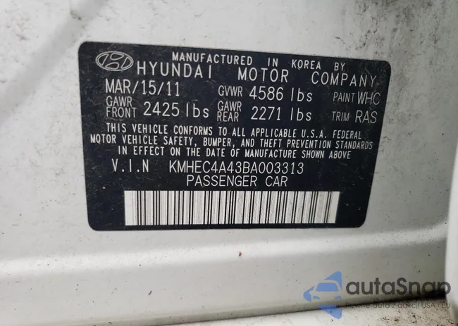 KMHEC4A43BA003313: 73785643