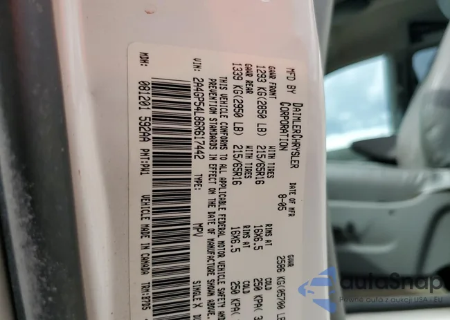 2A4GP54L86R617442: 73019793