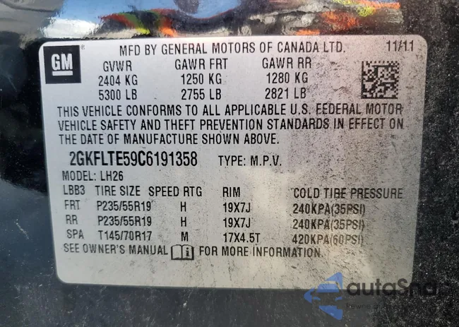 2GKFLTE59C6191358: 70887923