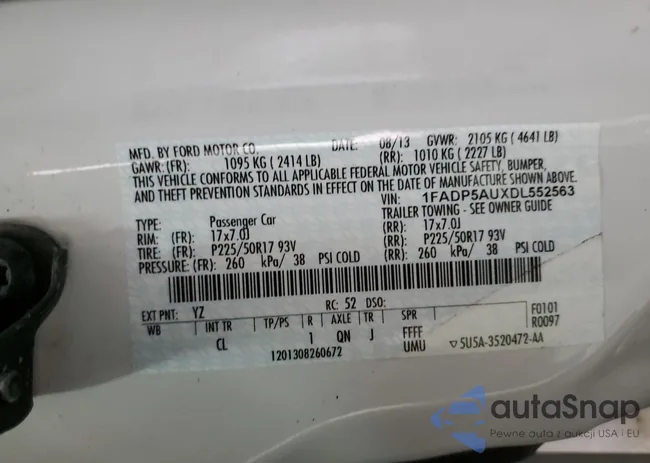 1FADP5AUXDL552563: 74368573