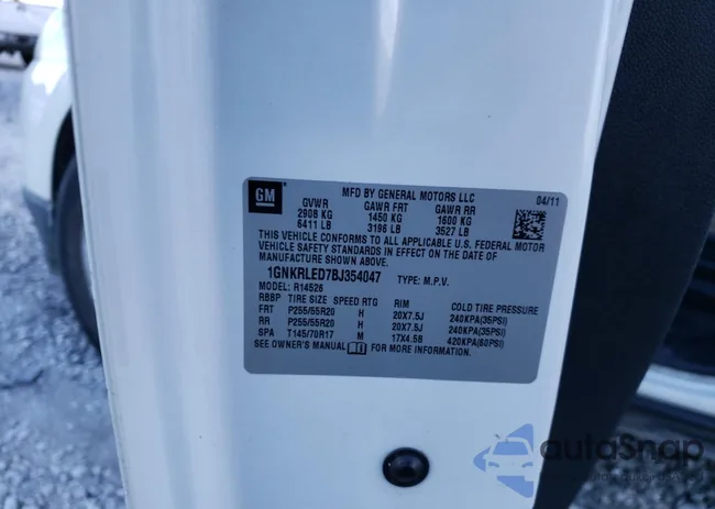 1GNKRLED7BJ354047: 71599273