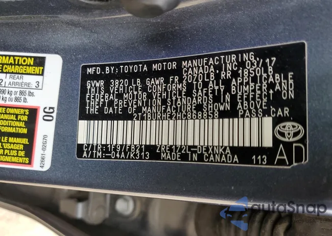 2T1BURHE2HC868858: 71959893