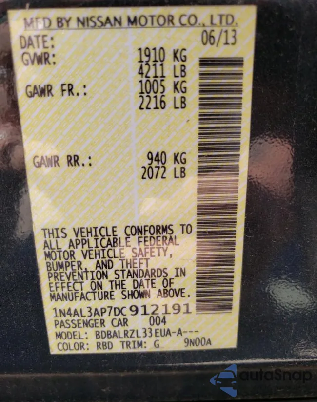 1N4AL3AP7DC912191: 72270953