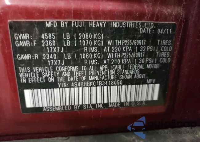 4S4BRBKC1B3418050: 70042083