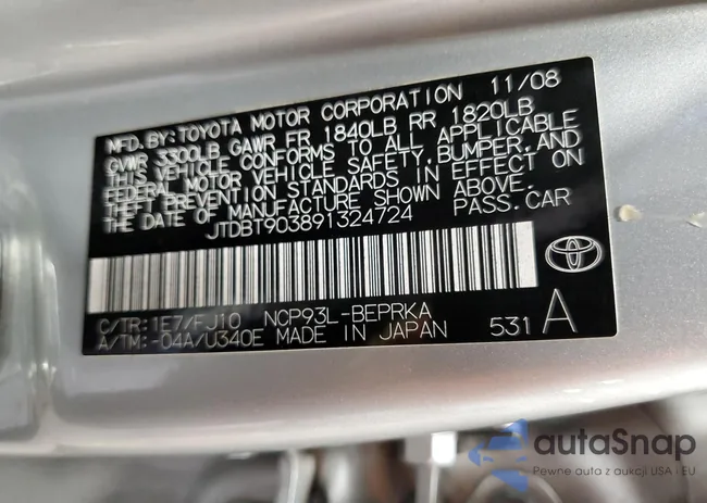 JTDBT903891324724: 73631963