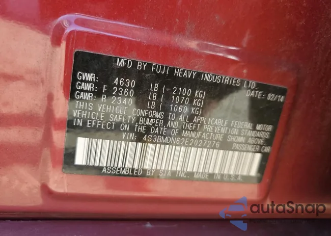 4S3BMDN62E2027276: 70580593