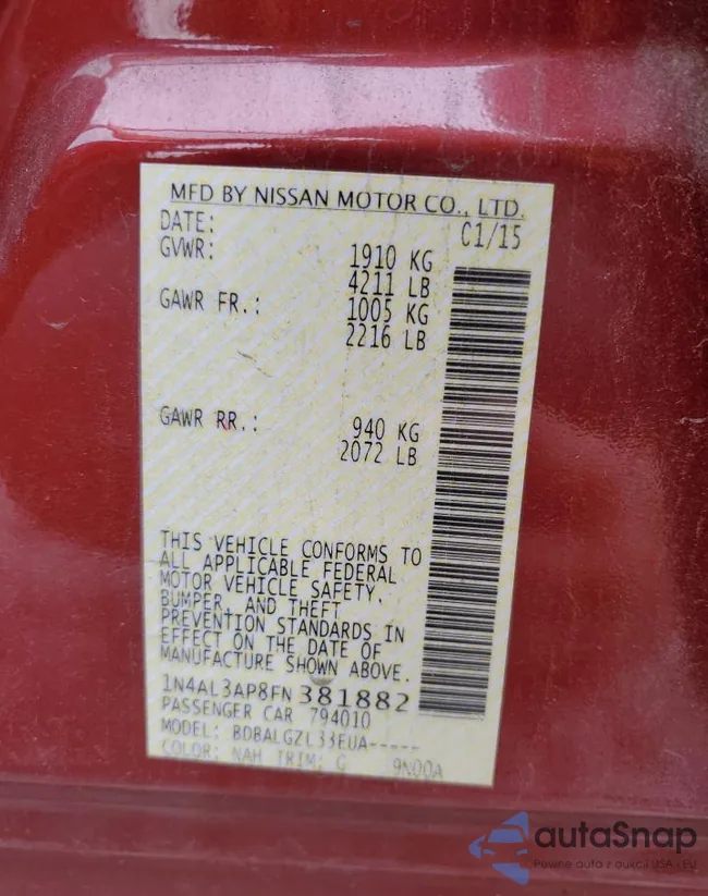 1N4AL3AP8FN381882: 72213403