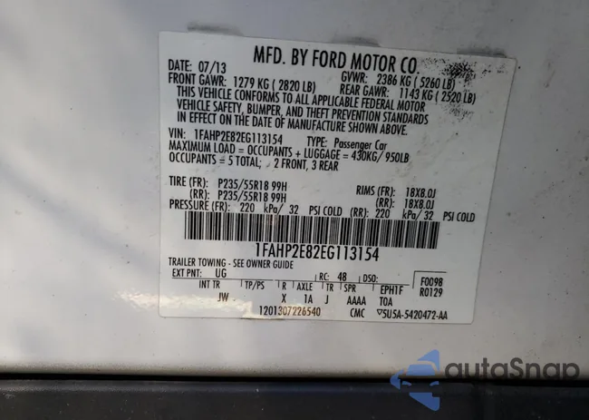 1FAHP2E82EG113154: 75863053