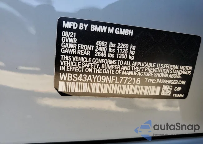 WBS43AY09NFL77216: 75155523