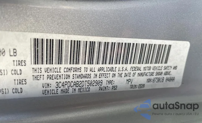 3C4PDCAB2DT502909: 78435643