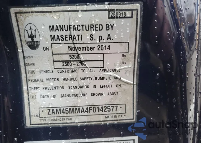 ZAM45MMA4F0142577: 76978473