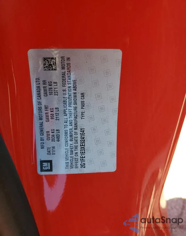 2G1FE1E3XE9241641: 74090873