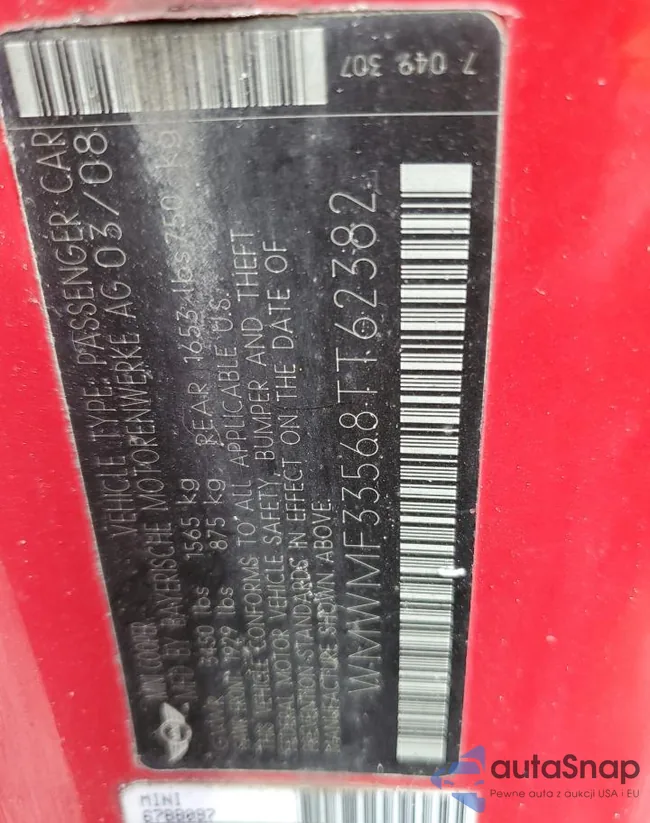 WMWMF33568TT62382: 74943723