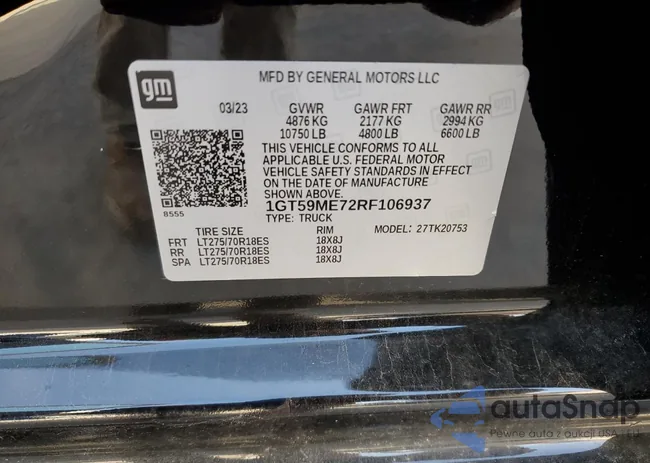 1GT59ME72RF106937: 77105153