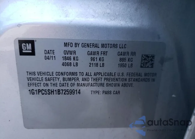 1G1PC5SH1B7259914: 78257973