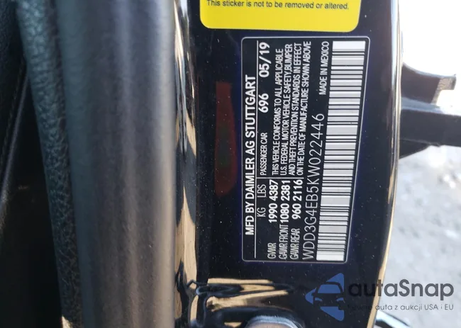 WDD3G4EB5KW022446: 77790433