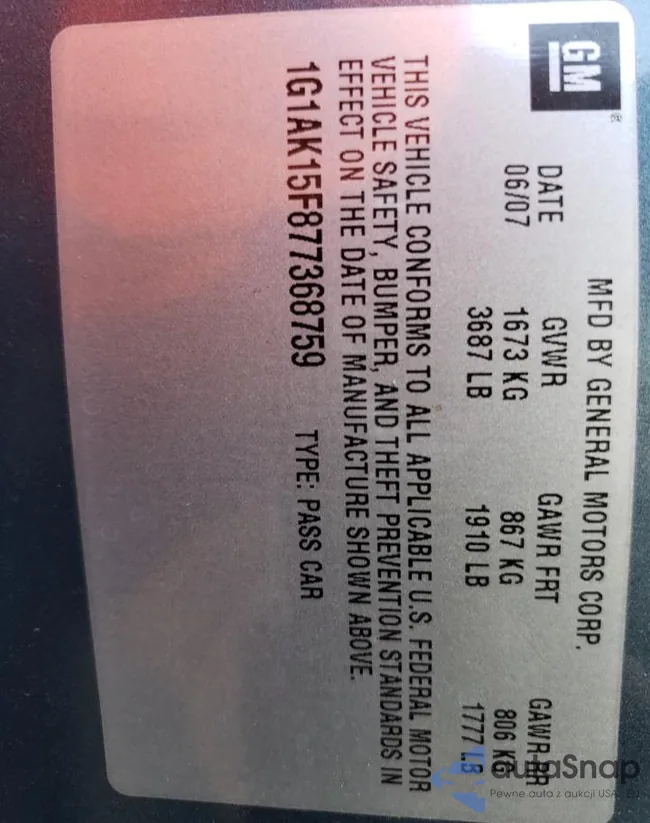 1G1AK15F877368759: 75622133