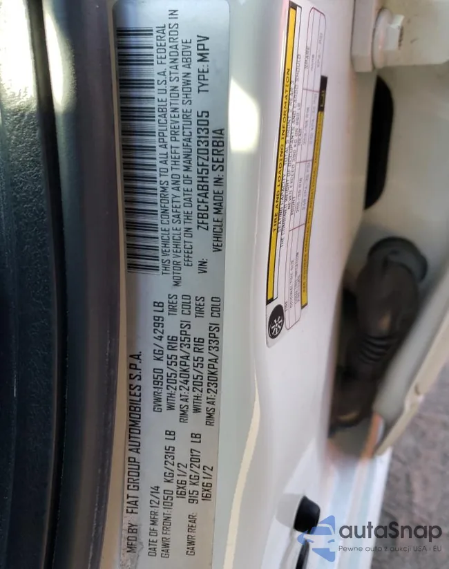 ZFBCFABH5FZ031305: 76167913