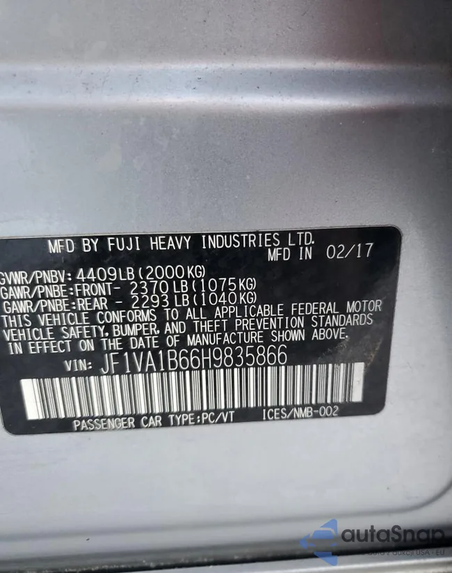 JF1VA1B66H9835866: 75325873