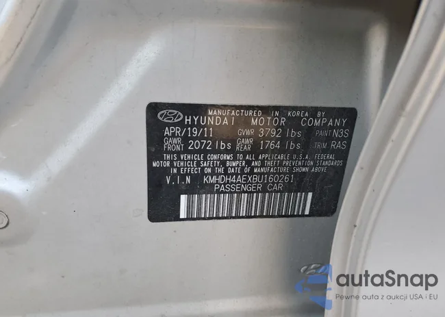 KMHDH4AEXBU160261: 77541623