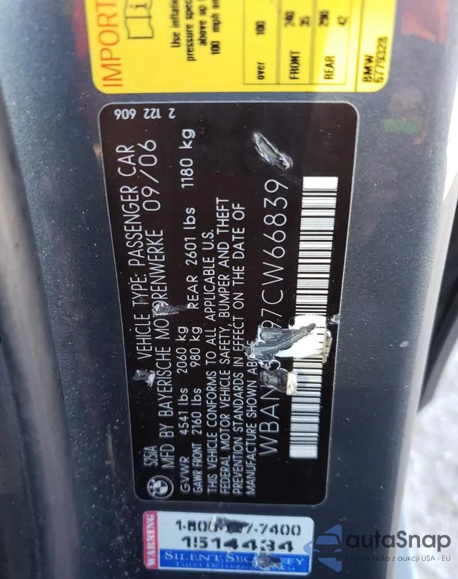 WBANE53597CW66839: 75555933