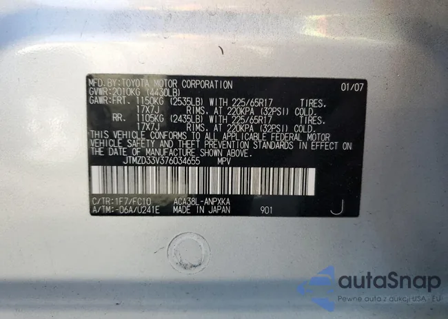 JTMZD33V376034655: 77264793