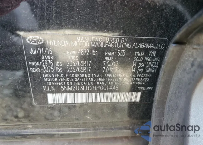 5NMZU3LB2HH001446: 76784933