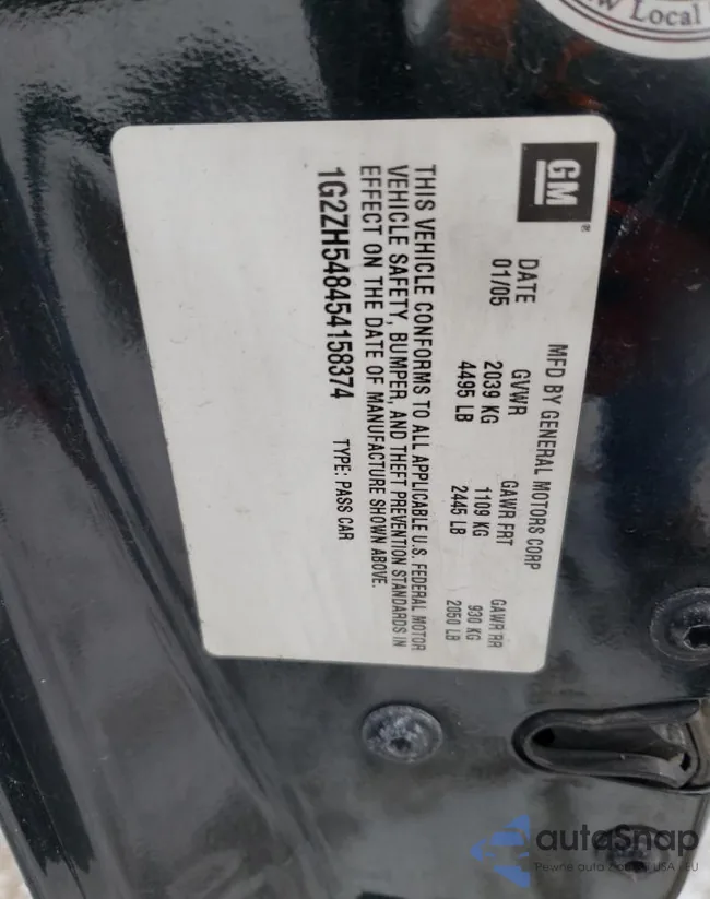 1G2ZH548454158374: 77863353