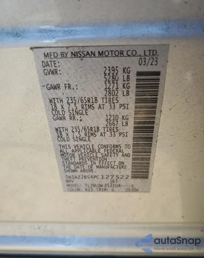 5N1AZ2BS4PC127522: 76974493