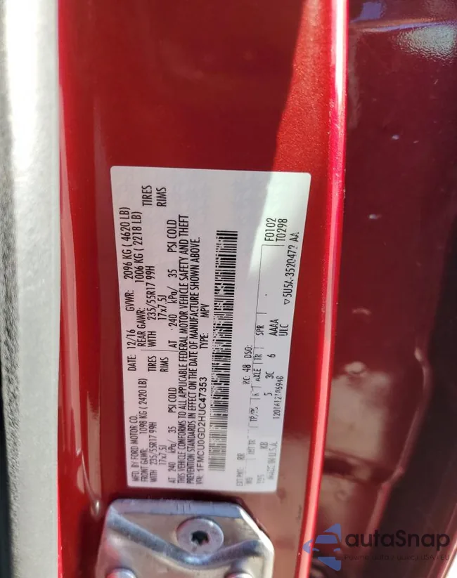 1FMCU0GD2HUC47353: 77924493