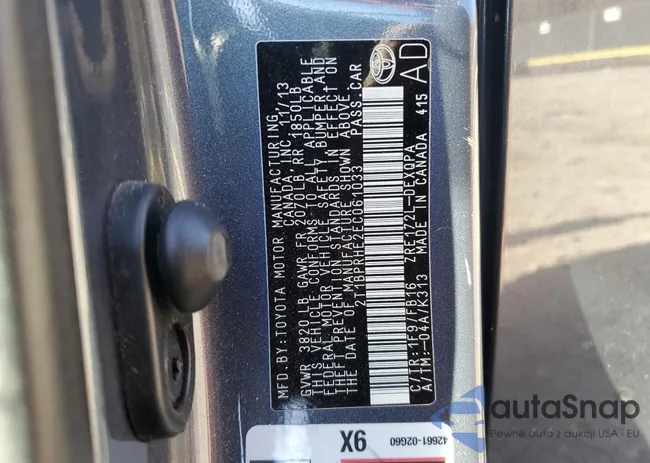 2T1BPRHE2EC061033: 76650973