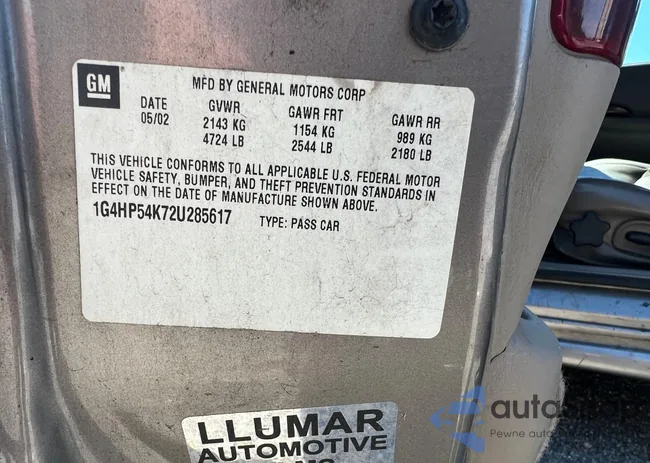 1G4HP54K72U285617: 75614733