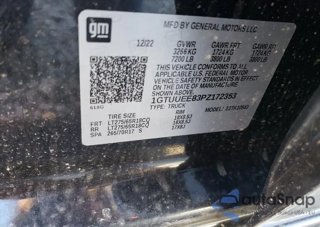1GTUUEE83PZ172353: 80206923