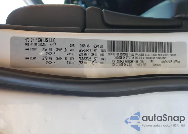 1C4RJFAGXHC881450: 81577233