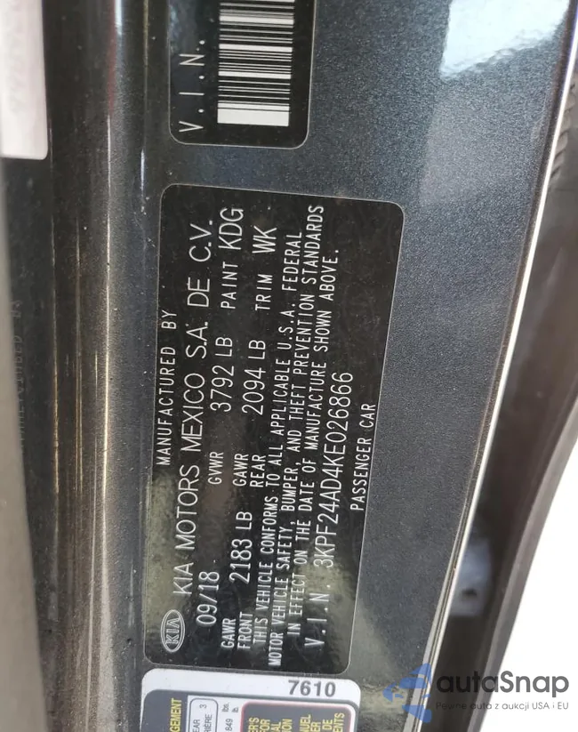 3KPF24AD4KE026866: 78308163