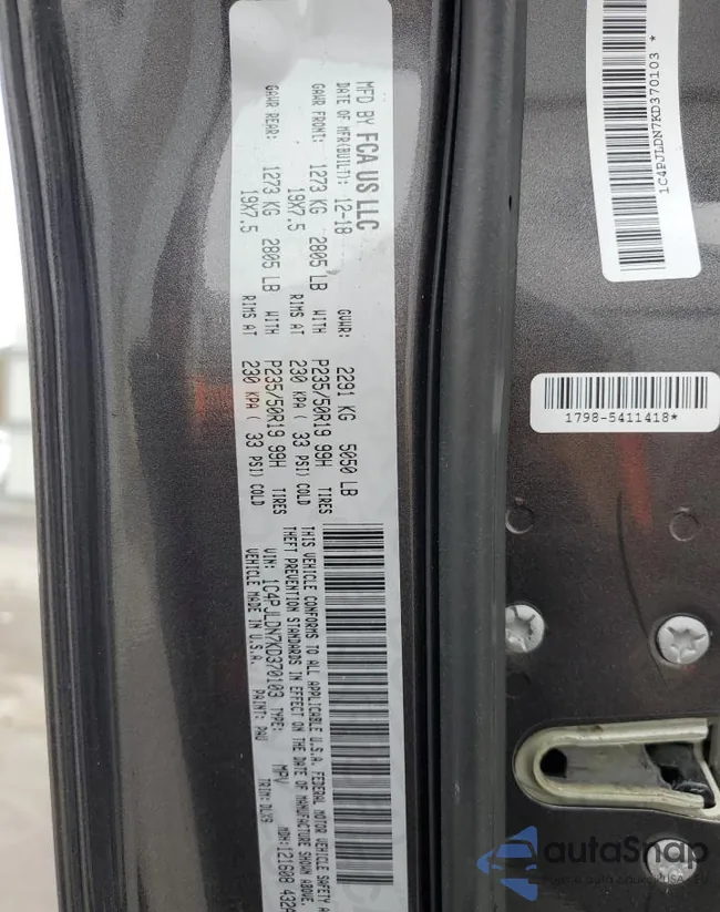 1C4PJLDN7KD370103: 79219333