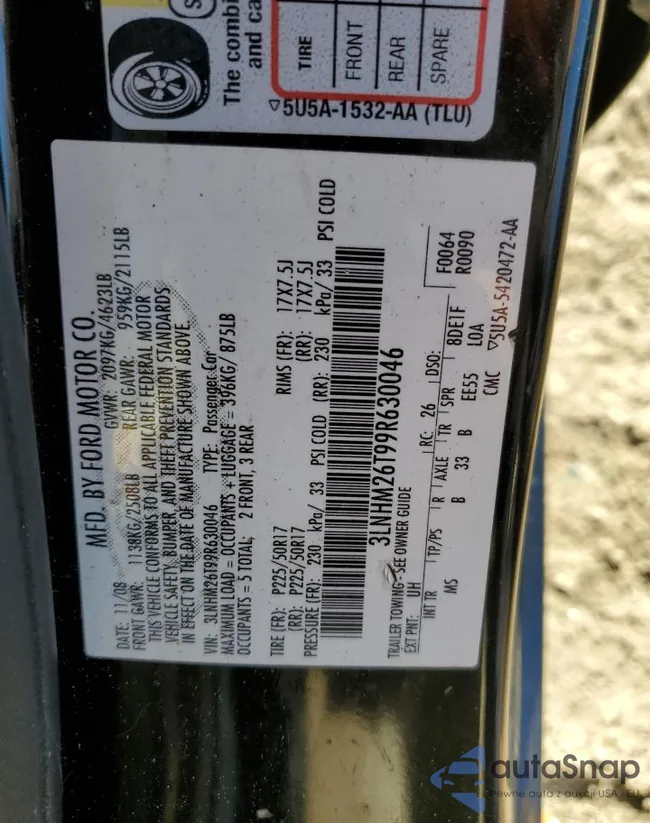 3LNHM26T99R630046: 81701463