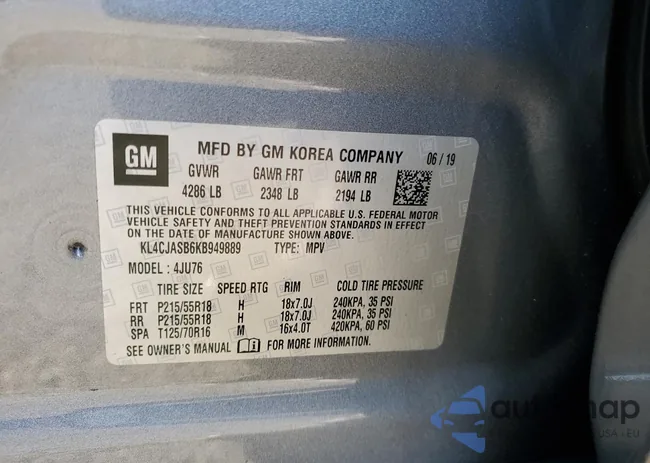 KL4CJASB6KB949889: 79595693