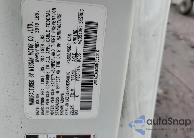 JN1AZ34EX6M354016: 78696953