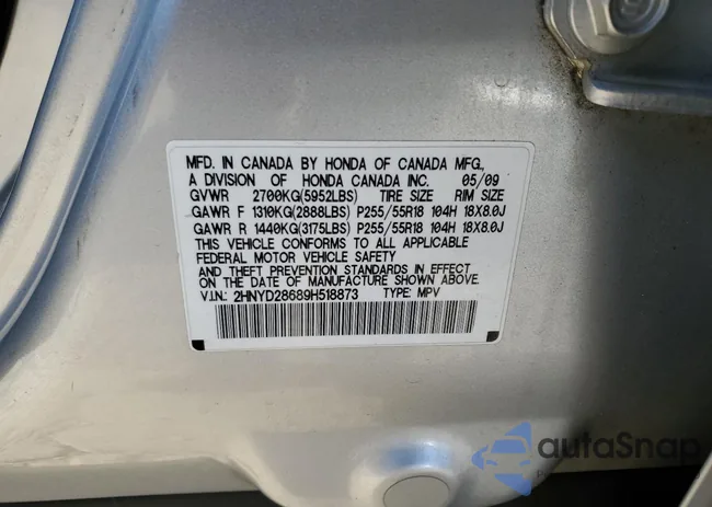 2HNYD28689H518873: 80359763