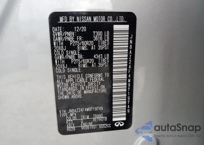 JN8AZ2AF4M9719749: 78696443