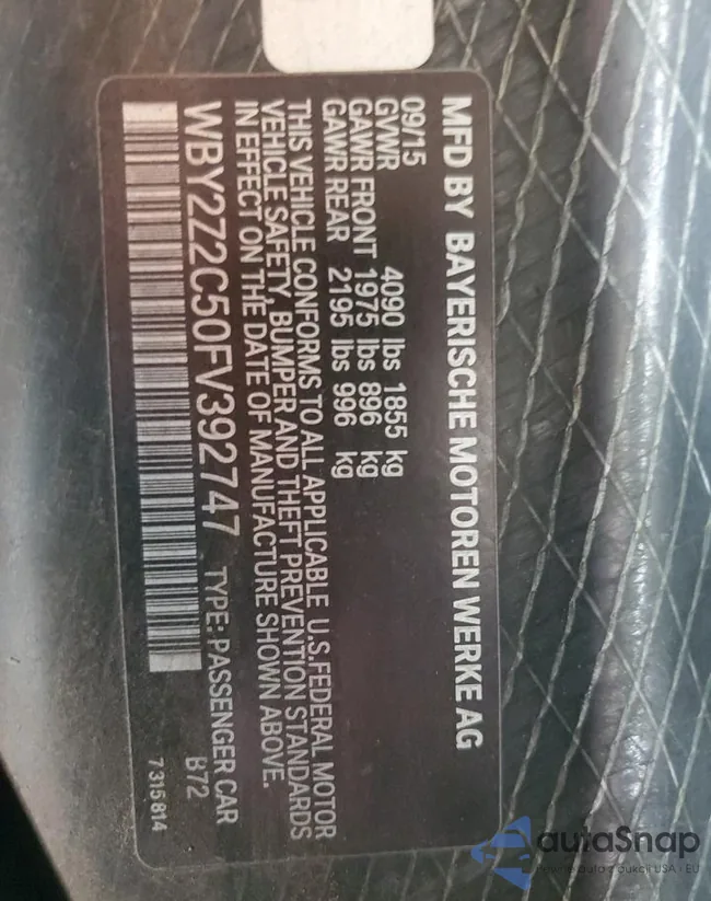 WBY2Z2C50FV392747: 65852523