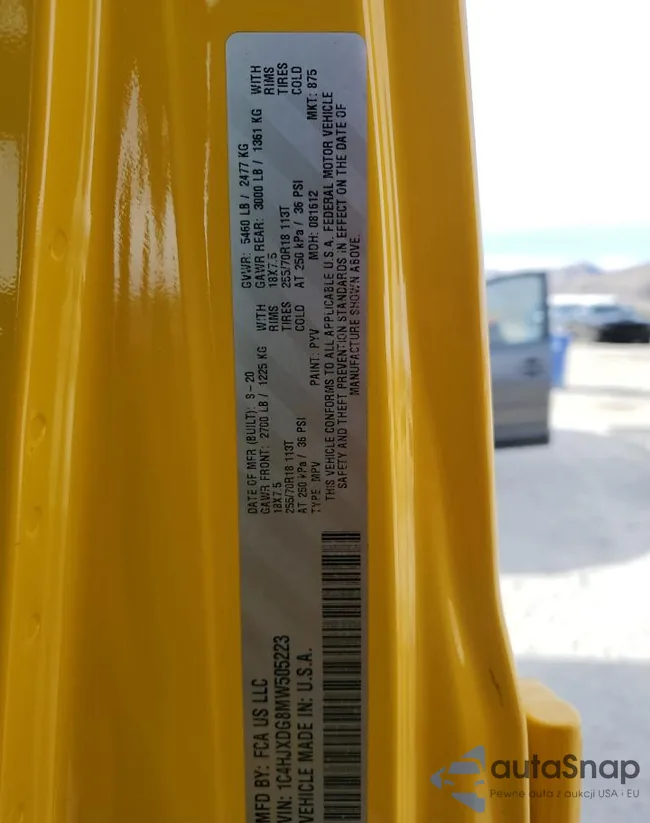 1C4HJXDG8MW505223: 81125693