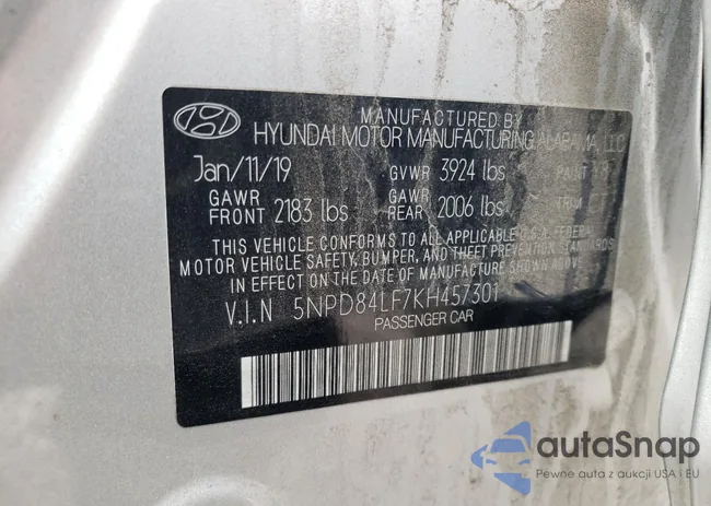 5NPD84LF7KH457301: 78891023