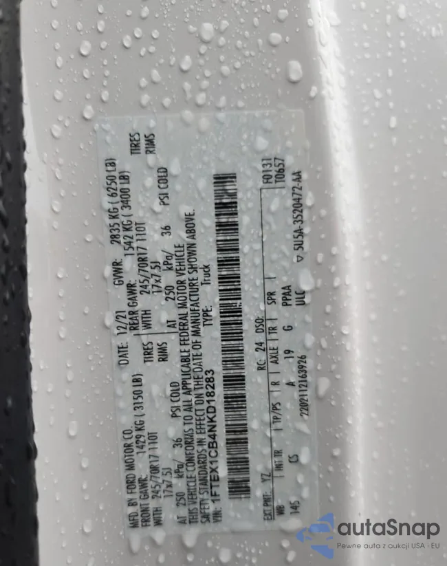 1FTEX1CB4NKD18283: 82115293