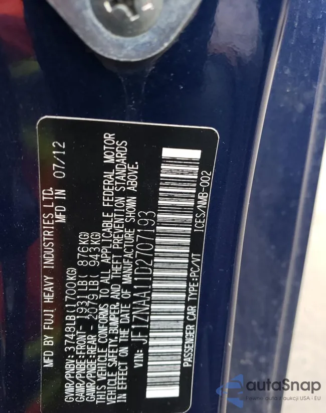 JF1ZNAA11D2707193: 82239743