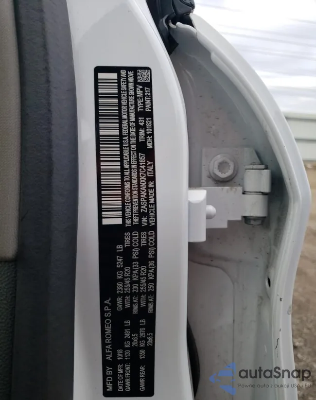 ZASPAKANXK7C41857: 78394753