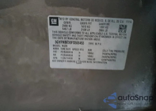 3GYFNBE30FS566455: 81614613