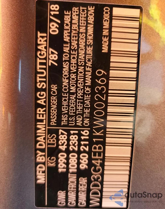 WDD3G4EB1KW002369: 78830853