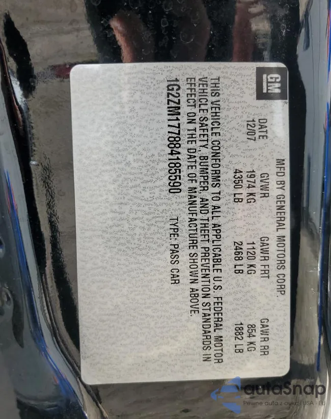 1G2ZM177884185590: 79438533